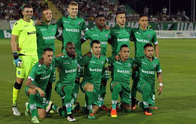 26.07.2016 Razgrad(Bulgaria) PFC Ludogorets-FK Crvena Zvezda(FC Red Star) Uefa 3rd leg Champions League qualify men s football PFC Ludogorets team above L-R: Vladislav Stoyanov,Cosmin Moti,Ihor Plastun,Jonathan Cafu,Lucas Sasha,Marcelinho Down:Yordan Minev,Jody Lukoki,Svetoslav Dyakov,Natanael,Wanderson : 