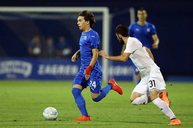 Third Qualifying Round of the Champions League, match GNK Dinamo - FC Dinamo Tbilisi 26.07.2016., Croatia, Zagreb - Third Qualifying Round of the Champions League, match GNK Dinamo - FC Dinamo Tbilisi. Ante Coric, Jambul Jigauri.  GoranxStanzl PIXSELL