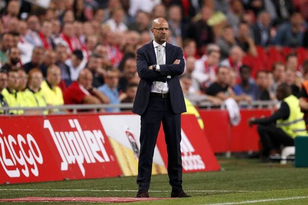 coach Peter Bosz of Ajax during the UEFA Champions League Third qualifying round first leg match between Ajax Amsterdam and PAOK Saloniki on July 26, 2016 at the Amsterdam Arena in Amsterdam, The Netherlands. Ajax v PAOK Saloniki UEFA Champions League 2016 2017 xVIxxIVx 5899115