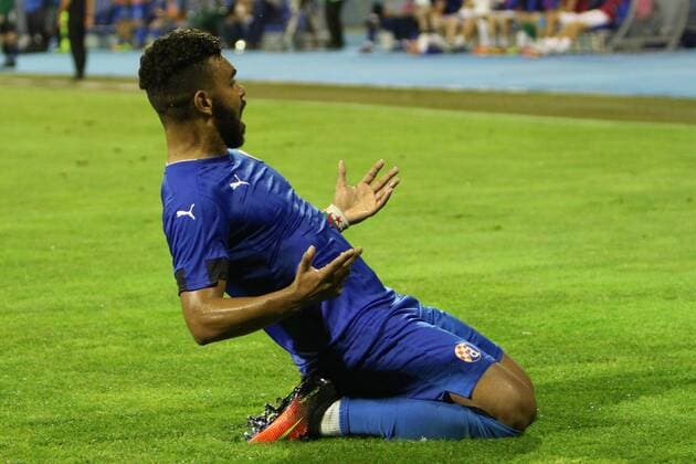 Zagreb, 26.7.2016., Stadion Maksimir - UEFA Champions League, Third qualifying round, First leg. GNK DINAMO Zagreb (blue) - DINAMO Tbilisi (white) 2:0 El Arabi Hilal SOUDANI (2)