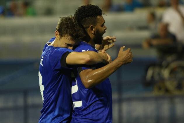 Zagreb, 26.7.2016., Stadion Maksimir - UEFA Champions League, Third qualifying round, First leg. GNK DINAMO Zagreb (blue) - DINAMO Tbilisi (white) 2:0 El Arabi Hilal SOUDANI (2) and Josip PIVARIC (19)