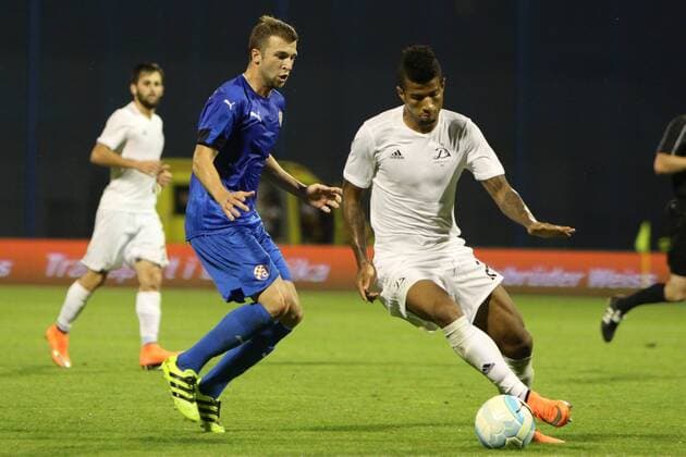 Zagreb, 26.7.2016., Stadion Maksimir - UEFA Champions League, Third qualifying round, First leg. GNK DINAMO Zagreb (blue) - DINAMO Tbilisi (white) 2:0 Domagoj ANTOLIC (8) anf Rene SANTOS (25)