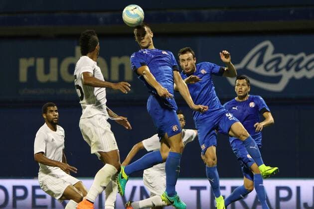Zagreb, 26.7.2016., Stadion Maksimir - UEFA Champions League, Third qualifying round, First leg. GNK DINAMO Zagreb (blue) - DINAMO Tbilisi (white) 2:0 Filip BENKOVIC (26), Angelo HENRIQUEZ (9), Leonardo SIGALI (22)