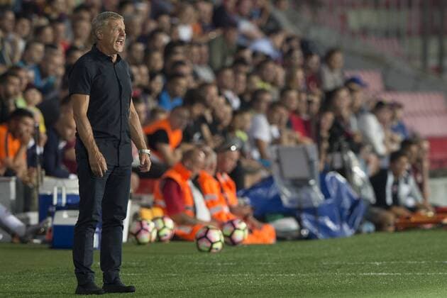 Zdenek Scasny coach of Sparta, shouts instructions during the 3rd qualifying round of football Champions League, 1st leg: Sparta Praha vs Steaua Bucharest in Prague, Czech Republic, July 26, 2016. (CTKxPhoto MichalxKamaryt) CTKPhotoP201607261008201  kmt 10