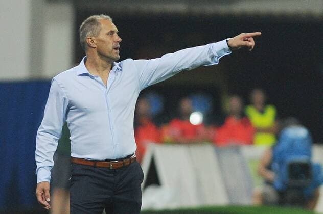Coach of Viktoria Plzen ROMAN PIVARNIK gestures during the 3rd qualifying round of football Champions League, 1st leg: FC Viktoria Pilsen vs FK Karabach in Pilsen, Czech Republic, July 26, 2016. (CTKxPhoto PavelxNemecek) CTKPhotoP201607261048201  nmc13