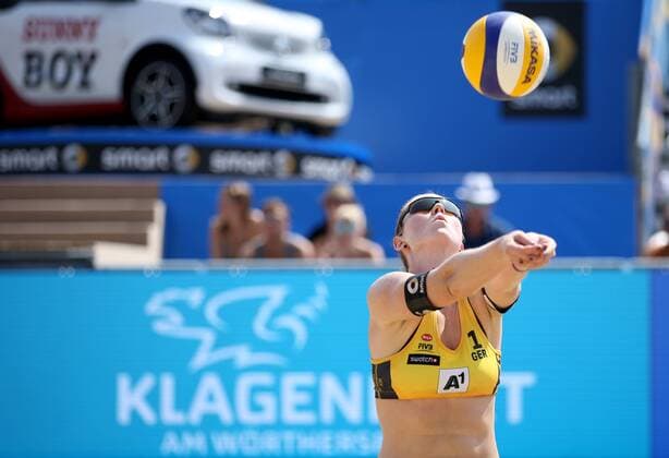 BEACHVOLLEYBALL - A1 Major Klagenfurt 2016 KLAGENFURT,AUSTRIA,27.JUL.16 - Beach volleyball Beachvolleyball - FIVB World Tour 2016, A1 Major Klagenfurt, women. Image shows Julia Sude (GER). GEPAxpictures xDanielxGoetzhaber