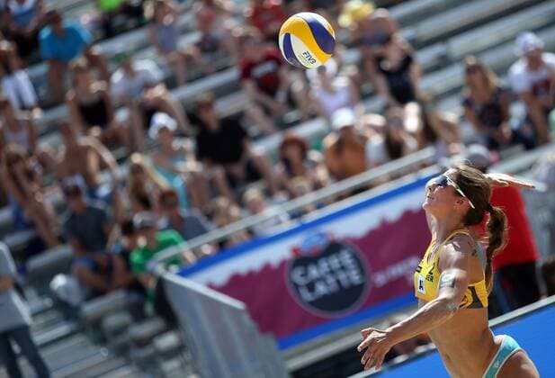 BEACHVOLLEYBALL - A1 Major Klagenfurt 2016 KLAGENFURT,AUSTRIA,27.JUL.16 - Beach volleyball Beachvolleyball - FIVB World Tour 2016, A1 Major Klagenfurt, women. Image shows Chantal Laboureur (GER). GEPAxpictures xDanielxGoetzhaber