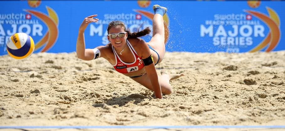 BEACHVOLLEYBALL - A1 Major Klagenfurt 2016 KLAGENFURT,AUSTRIA,27.JUL.16 - Beach volleyball Beachvolleyball - FIVB World Tour 2016, A1 Major Klagenfurt, women. Image shows Nadine Strauss (AUT). GEPAxpictures xDanielxGoetzhaber