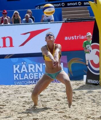 Beachvolleyball. Beach volleyball Beachvolleyball Major Series. Chantal LABOUREUR (GER). Klagenfurt, 27.7.2016.