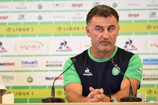 Christophe Galtier (Coach saint etienne) FOOTBALL : PK - AS Saint Etienne - Europa Ligue - 3. Quali Runde - 27 07 2016 FredericChambertx 