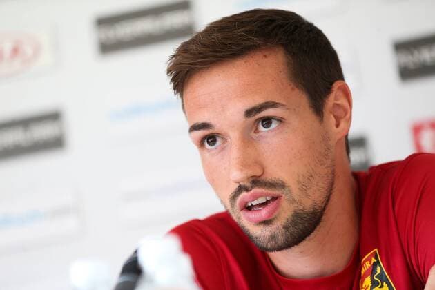 SOCCER - EL quali, Admira vs Liberec, preview MARIA ENZERSDORF,AUSTRIA,27.JUL.16 - SOCCER - UEFA Europa League, qualification, FC Admira Wacker Moedling vs FC Slovan Liberec, preview, press conference PK Pressekonferenz of Admira. Image shows Markus Lackner (Admira). GEPAxpictures xPhilippxBrem