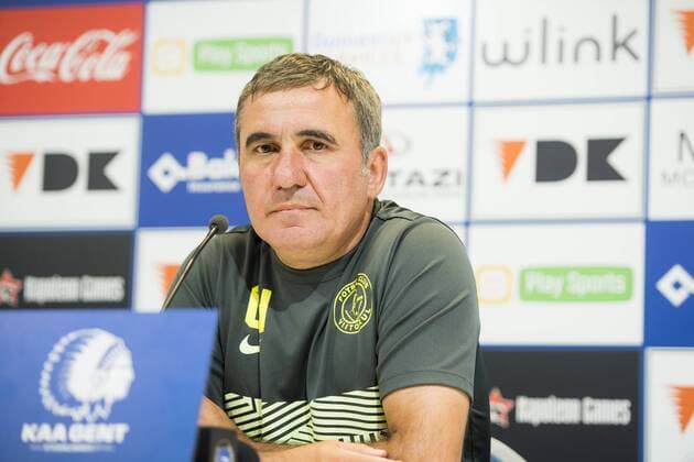 Viitorul s head coach Gheorghe Hagi pictured during a press conference PK Pressekonferenz of Romanian team FC Viitorul Constanta, Wednesday 27 July 2016, in Gent. Tomorrow Viitorul is playing the first leg of the third qualifying round in the Europa League competition against Belgian first league soccer team KAA Gent. JASPERxJACOBS  x04899520x