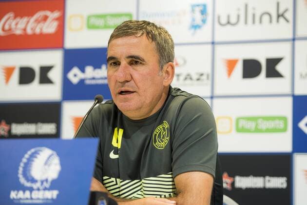 Viitorul s head coach Gheorghe Hagi pictured during a press conference PK Pressekonferenz of Romanian team FC Viitorul Constanta, Wednesday 27 July 2016, in Gent. Tomorrow Viitorul is playing the first leg of the third qualifying round in the Europa League competition against Belgian first league soccer team KAA Gent. JASPERxJACOBS  x04899521x
