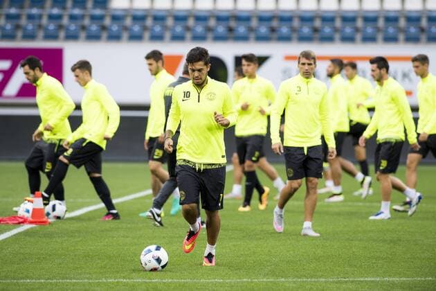 Illustration picture taken during a training session of Romanian team FC Viitorul Constanta, Wednesday 27 July 2016, in Gent. Tomorrow Viitorul is playing the first leg of the third qualifying round in the Europa League competition against Belgian first league soccer team KAA Gent. JASPERxJACOBS  x04899568x
