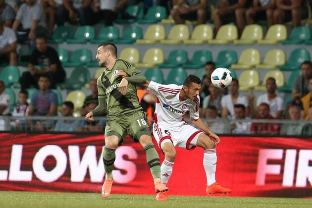 MICHAL KUCHARCZYK LEGIA MARTIN SULEK TRENCIN FOOTBALL SEASON 2016 17 CHAMPIONS LEAGUE QUALIFICATION THIRD ROUND AS TRENCIN - LEGIA WARSAW  160727CHW014