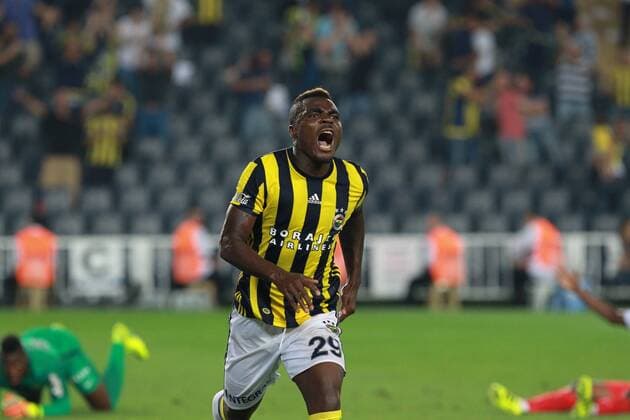 UEFA Champions League Third qualifying round first leg match between Fenerbahce Istanbul and Monaco on July 27, 2016 at the Ulker Stadium in Istanbul,Turkey. Pictured: Emmanuel Emenike of Fenerbahce. 