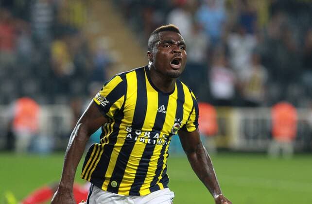 UEFA Champions League Third qualifying round first leg match between Fenerbahce Istanbul and Monaco on July 27, 2016 at the Ulker Stadium in Istanbul,Turkey. Pictured: Emmanuel Emenike of Fenerbahce. 