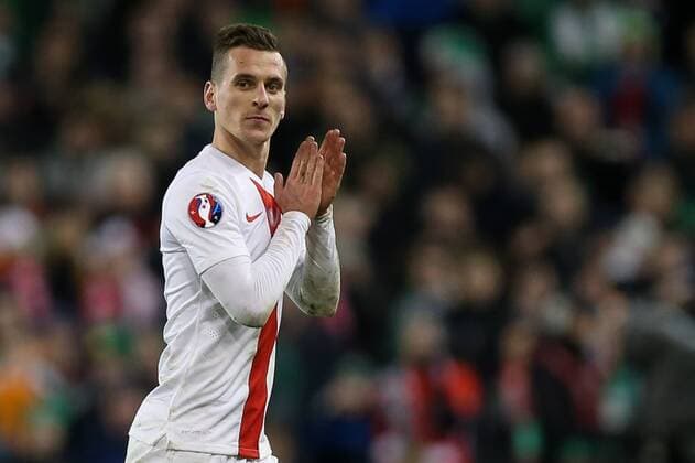 March 29, 2015 - Warsaw, Poland - Polish player Arkadiusz Milik will play in italian team Napoli in season 2016 17. ..Last season Milik hit 24 goals and provided 12 assists in 42 games for Ajax. Arkadiusz Milik will play in Napoli in season 2016 17  - ZUMAn230