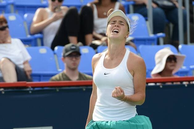 July 27, 2016 - Montreal, Canada - ELINA SVITOLINA of Ukraine in her match vs. F. Abanda in the Rogers Cup Tennis Tournament. Tennis 2016 - Rogers Cup - Day 3 - ZUMAl132
