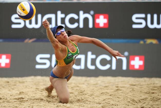 BEACHVOLLEYBALL - A1 Major Klagenfurt 2016 KLAGENFURT,AUSTRIA,28.JUL.16 - Beach volleyball Beachvolleyball - FIVB World Tour 2016, A1 Major Klagenfurt, women. Image shows Taiana De Souza Lima (BRA). GEPAxpictures xDanielxGoetzhaber