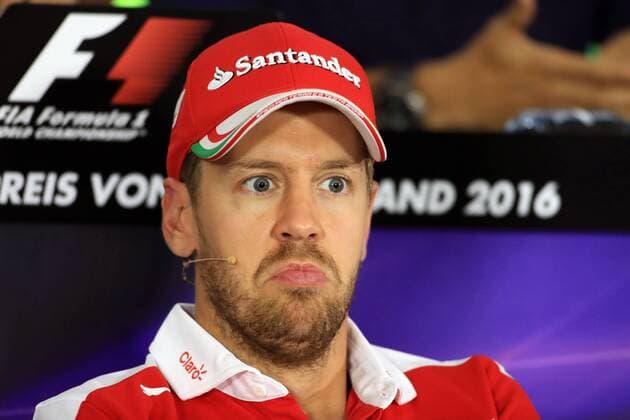 28.07.2016. Hockenheim, Germany. Drivers press conference PK Pressekonferenz at Hockenheimring in Hockenheim, Germany, 28 July 2016. The Grand Prix of Germany takes place on 31 July 2016. Scuderia Ferrari - Sebastian Vettel xLeannexBoonx  ActionPlus11766137