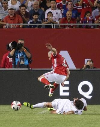 July 27, 2016 - Chicao, Illinois, U.S - Bayern Munich Midfielder FRANCK RIBERY (7) in action during the first half of the game at Soldier Field. SOCCER 2016: Penalties were needed to break a 3-3 draw between Bayern Munich and AC Milan Wednesday July 27, 2016 at Soldier Field in Chicago, Illinois. AC Milan won the shootout 5-3. - ZUMAl136