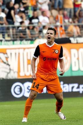 Fußball, EL Quali, Zaglebie Lubin - SönderjyskE 2016.07.28, LUBIN , III RUNDA ELIMINACJI LIGI EUROPY , KGHM ZAGLEBIE LUBIN vs SONDERJYSKE DANIA, nz LUKASZ JANOSZKA 14(Zaglebie) GOL RADOSC, ---  160728LUC_2776