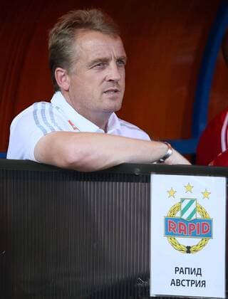 SOCCER - EL quali, Zhodino vs Rapid ZHODZINA,BELARUS,28.JUL.16 - SOCCER - UEFA Europa League, qualification, FC Torpedo Zhodino vs SK Rapid Wien. Image shows head coach Mike Bueskens (Rapid). Keywords: Wien Energie. GEPAxpictures xMarioxKneisl