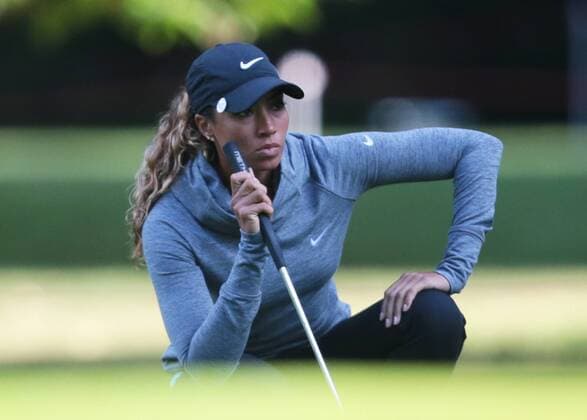 Bilder des Tages - Sport July 28, 2016 - Woburn, United Kingdom - Cheyenne Woods during Ricoh Women s British Open round 1 at MarquessÃ¢â‚¬â ¢ course, Woburn, Milton Keynes, Britain - 28 Jul 2016 Ricoh Women s British Open Round 1  - ZUMAn230