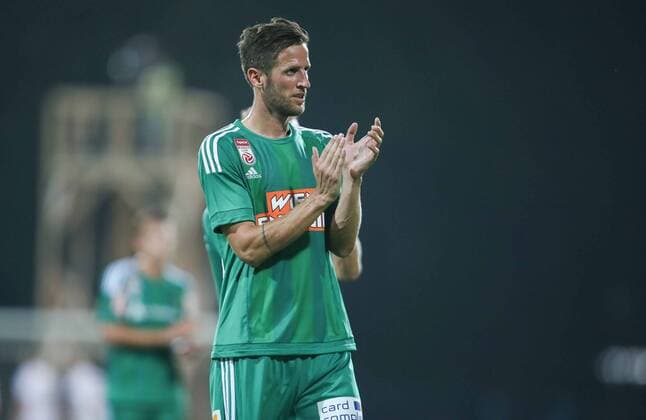 SOCCER - EL quali, Zhodino vs Rapid ZHODZINA,BELARUS,28.JUL.16 - SOCCER - UEFA Europa League, qualification, FC Torpedo Zhodino vs SK Rapid Wien. Image shows Christoph Schoesswendter (Rapid). Keywords: Wien Energie. GEPAxpictures xMarioxKneisl