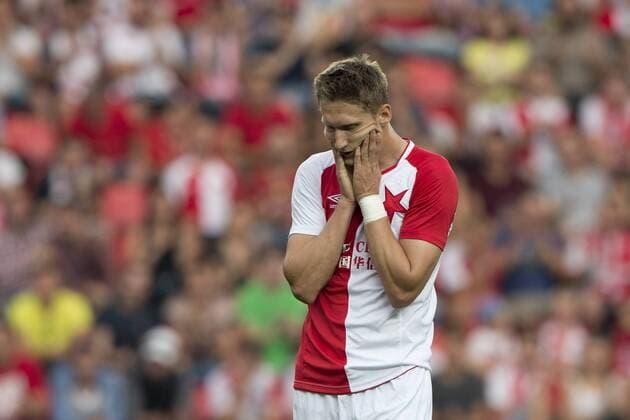 Disappointed Milan Skoda from Slavia during the Football Europa League 3rd qualifying round match SK Slavia Praha vs Rio Ave, in Prague, Czech Republic, July 28, 2016. (CTKxPhoto MichalxKamaryt) CTKPhotoP201607281014301  kmt 11