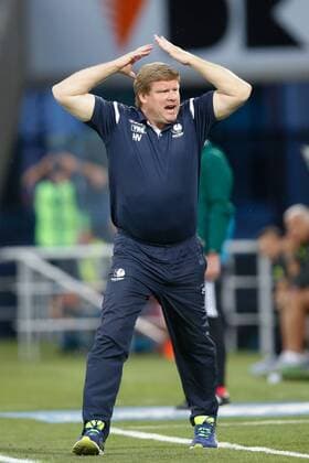 Gent s head coach Hein Vanhaezebrouck pictured during the first leg match of the third qualifying round between Belgian first league soccer team KAA Gent and Romania s FC Viitorul Constanta in the Europa League competition, on Thursday 28 July 2016, in Gent. BRUNOxFAHY  x04899915x