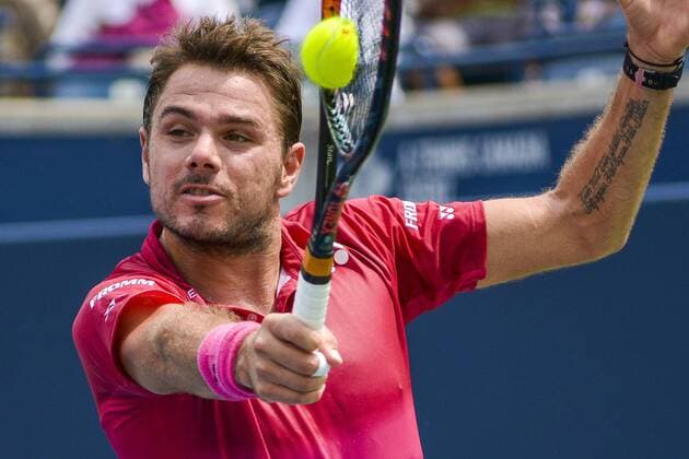 July 28, 2016 - Toronto, Ontario, Canada - Stan Wawrinka of Switzerland wins the 3rd round of the Rogers Cup, defeating Jack Sock of United States. 7-6, 6-3. Stan Wawrinka of Switzerland wins the 3rd round of the Rogers Cup, defeating Jack Sock of United States. 7-6, 6-3. - ZUMAd114
