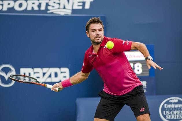 July 28, 2016 - Toronto, Ontario, Canada - Stan Wawrinka of Switzerland wins the 3rd round of the Rogers Cup, defeating Jack Sock of United States. 7-6, 6-3. Stan Wawrinka of Switzerland wins the 3rd round of the Rogers Cup, defeating Jack Sock of United States. 7-6, 6-3. - ZUMAd114