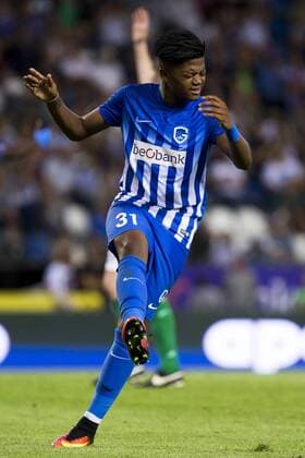 Genk s Leon Bailey reacts during the first leg game of the third qualifying round between Belgian first league soccer team KRC Genk and Ireland s Cork City F.C. in the Europa League competition, on Thursday 28 July 2016, in Genk. KRISTOFxVANxACCOM  x04899968x
