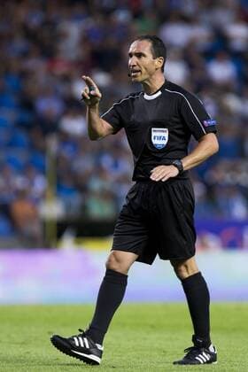 Referee Clayton Pisani pictured during the first leg game of the third qualifying round between Belgian first league soccer team KRC Genk and Ireland s Cork City F.C. in the Europa League competition, on Thursday 28 July 2016, in Genk. KRISTOFxVANxACCOM  x04899978x