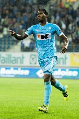Gent s Renato Neto celebrate after scoring during the first leg match of the third qualifying round between Belgian first league soccer team KAA Gent and Romania s FC Viitorul Constanta in the Europa League competition, on Thursday 28 July 2016, in Gent. JASPERxJACOBS  x04899974x