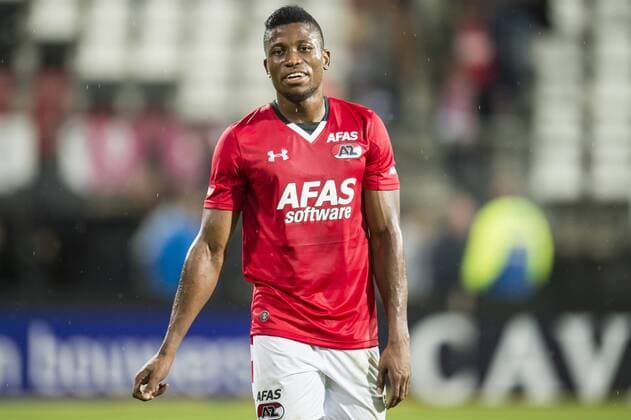 Fred Friday of AZ Alkmaar during the UEFA Europa League third round first leg qualifying match between AZ Alkmaar and Giannina on July 28, 2016 at the AFAS stadium in Alkmaar, The Netherlands. AZ Alkmaar v Giannina UEFA Europa League third round 2016 2017 xVIxGerritxvanxKeulenxIVx 5906598