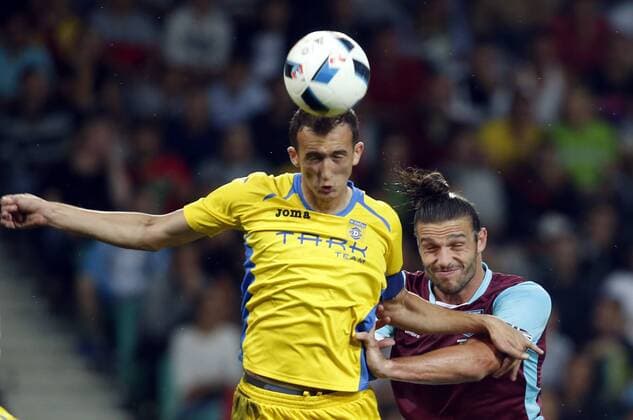 Domzale - West Ham 28.07.2016., Slovenia, Ljubljana - Third Qualifying Round of the Europena League, match Domzale - West Ham. Andy Carroll  SrdjanxZivulovic FAxBobo PIXSELL