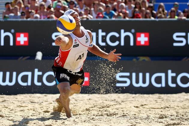 BEACHVOLLEYBALL - A1 Major Klagenfurt 2016 KLAGENFURT,AUSTRIA,29.JUL.16 - Beach volleyball Beachvolleyball - FIVB World Tour 2016, A1 Major Klagenfurt, men. Image shows Thomas Kunert (AUT). GEPAxpictures xDanielxGoetzhaber