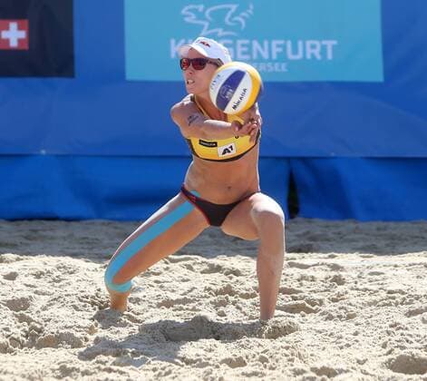 Beachvolleyball. Beach volleyball Beachvolleyball Major Series. Karla BORGER, (GER). Klagenfurt, 29.7.2016.