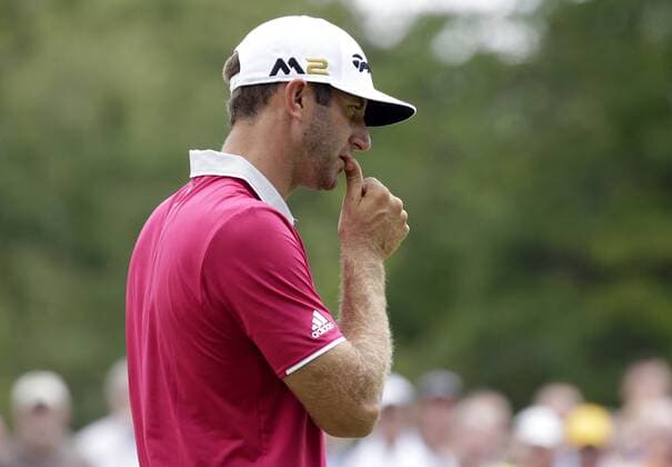 Dustin Johnson stands on the 7th green in the second round at the PGA Golf Herren Championship at Baltusrol Golf Club in Springfield, New Jersey on July 29, 2016.  PGA20160729108 JOHNxANGELILLO