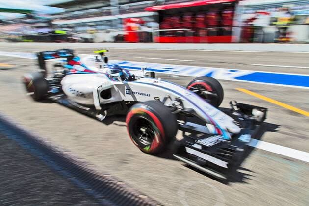 Felipe Massa (Williams Martini Racing) kommt in die Box, Grosser Preis von Deutschland 2016, 3. freies Training, Motorsport, Formel 1, 30.07.2016, Copyright: Neisx Eibner-Pressefoto EP_ans