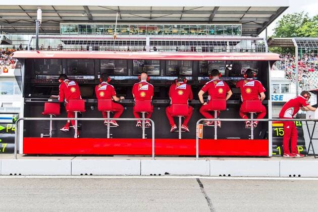Ferrari Kommandostand in der Boxengasse, Grosser Preis von Deutschland 2016, 3. freies Training, Motorsport, Formel 1, 30.07.2016, Copyright: Neisx Eibner-Pressefoto EP_ans