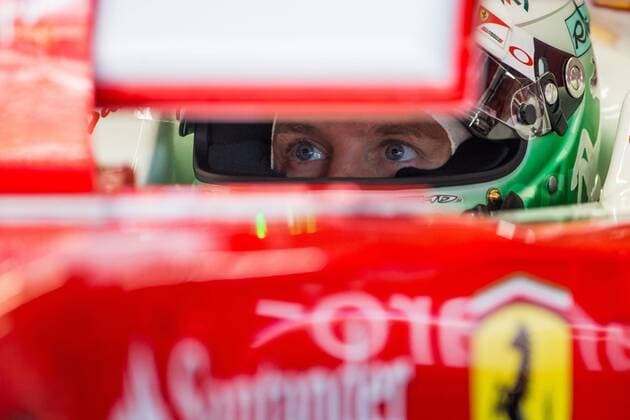 Sebastian Vettel (Scuderia Ferrari) in der Box mit Helm im Auto sitzend, Grosser Preis von Deutschland 2016, 3. freies Training, Motorsport, Formel 1, 30.07.2016, Copyright: Neisx Eibner-Pressefoto EP_ans