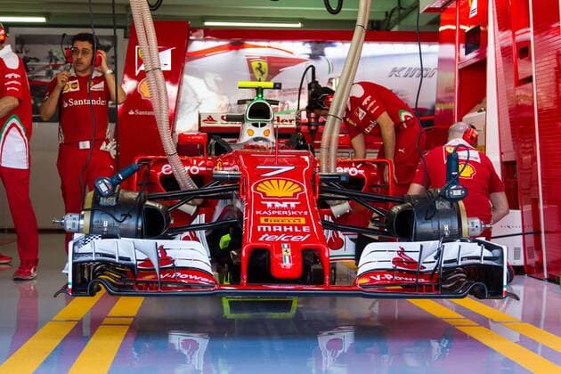 Ferrari Box mit Fahrzeug von Kimi Raikkoenen (Scuderia Ferrari), Grosser Preis von Deutschland 2016, 3. freies Training, Motorsport, Formel 1, 30.07.2016, Copyright: Neisx Eibner-Pressefoto EP_ans