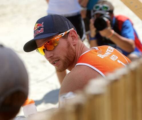 Beachvolleyball. Beach volleyball Beachvolleyball Major Series. Alexander BROUWER, (NED). Klagenfurt, 30.7.2016.