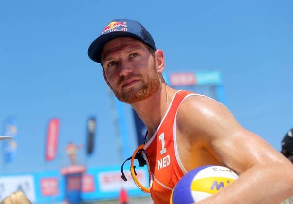 Beachvolleyball. Beach volleyball Beachvolleyball Major Series. Alexander BROUWER, (NED). Klagenfurt, 30.7.2016.