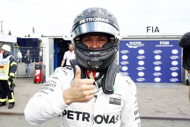 Bilder des Tages - SPORT Motorsports: FIA Formula One World Championship WM Weltmeisterschaft 2016, Grand Prix of Germany, 6 Nico Rosberg (GER, Mercedes AMG Petronas Formula One Team), xHOCHxZWEIx