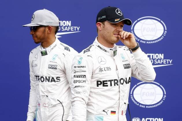 Motorsports: FIA Formula One World Championship WM Weltmeisterschaft 2016, Grand Prix of Germany, 44 Lewis Hamilton (GBR, Mercedes AMG Petronas Formula One Team), 6 Nico Rosberg (GER, Mercedes AMG Petronas Formula One Team), xHOCHxZWEIx